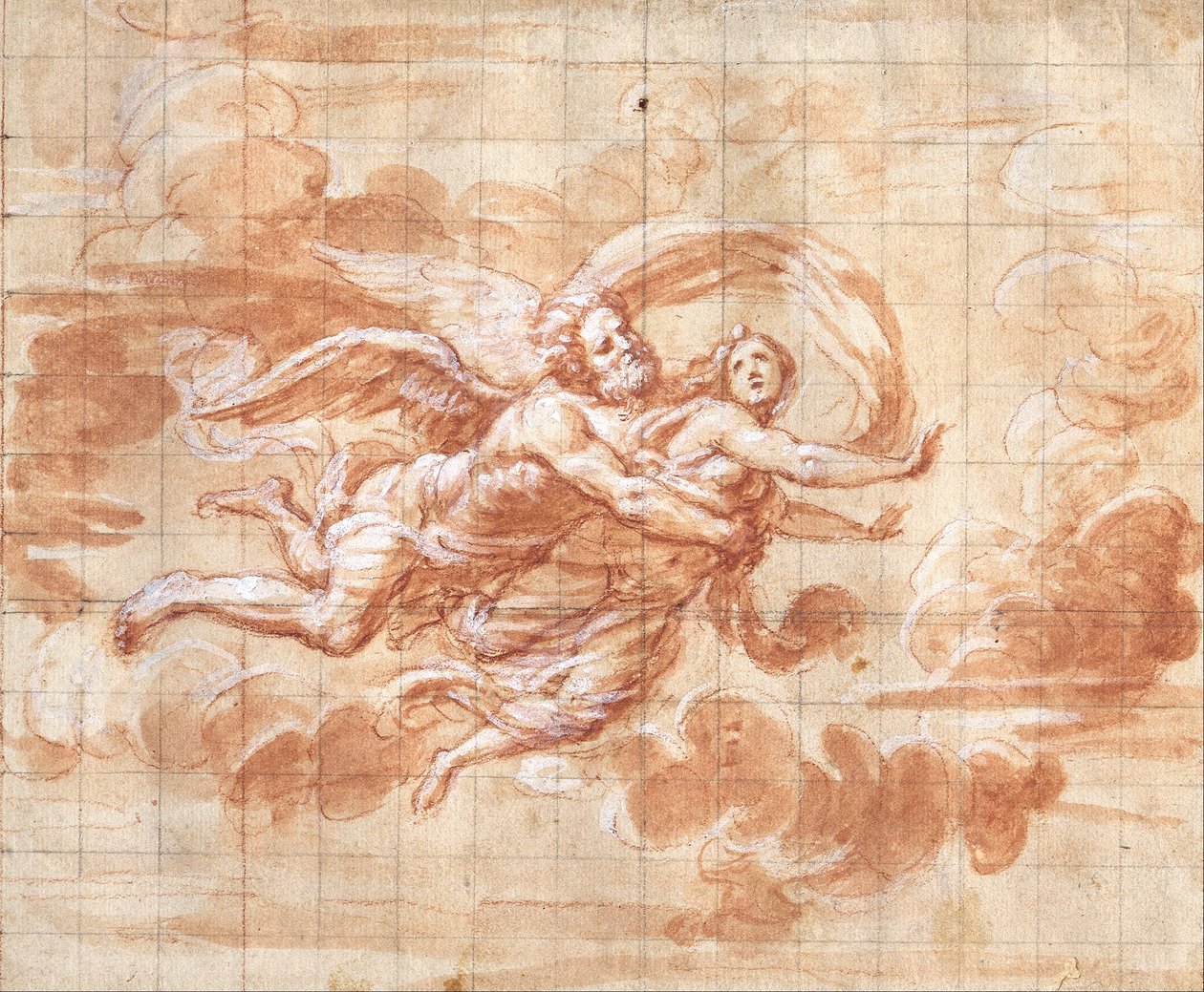 Boreas elrabolja Orithyia-t alkotó: Giovanni Maria Morandi
