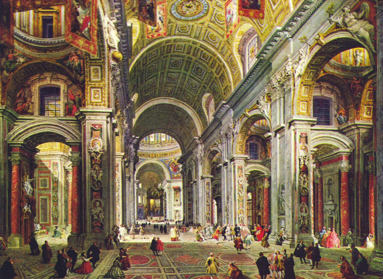 Szent Péter belseje, Róma alkotó: Giovanni Paolo Pannini
