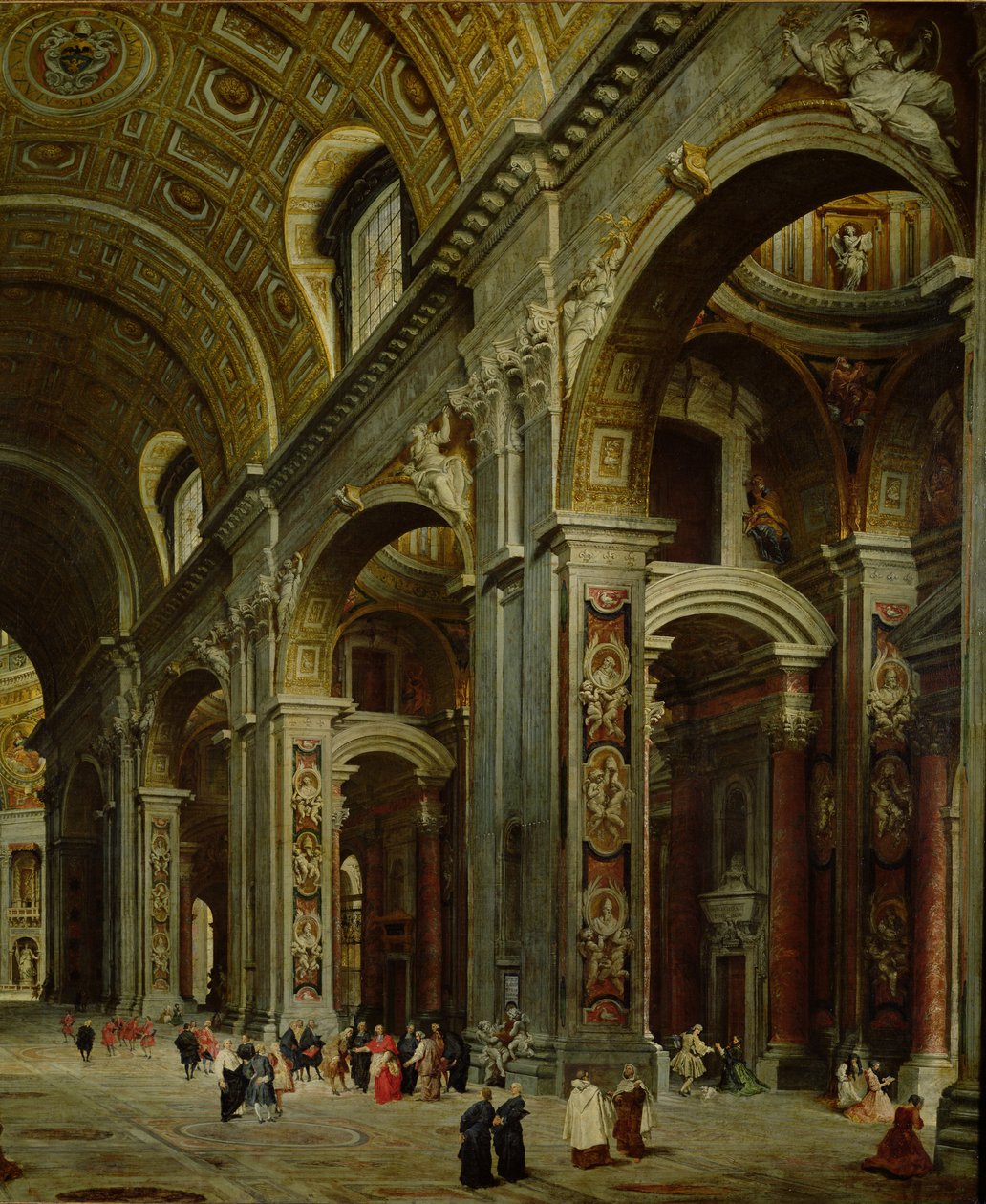 Melchior de Polignac bíboros (1661-1742) Látogatás a római Szent Péter-templomban (222224. részlet) alkotó: Giovanni Paolo Pannini