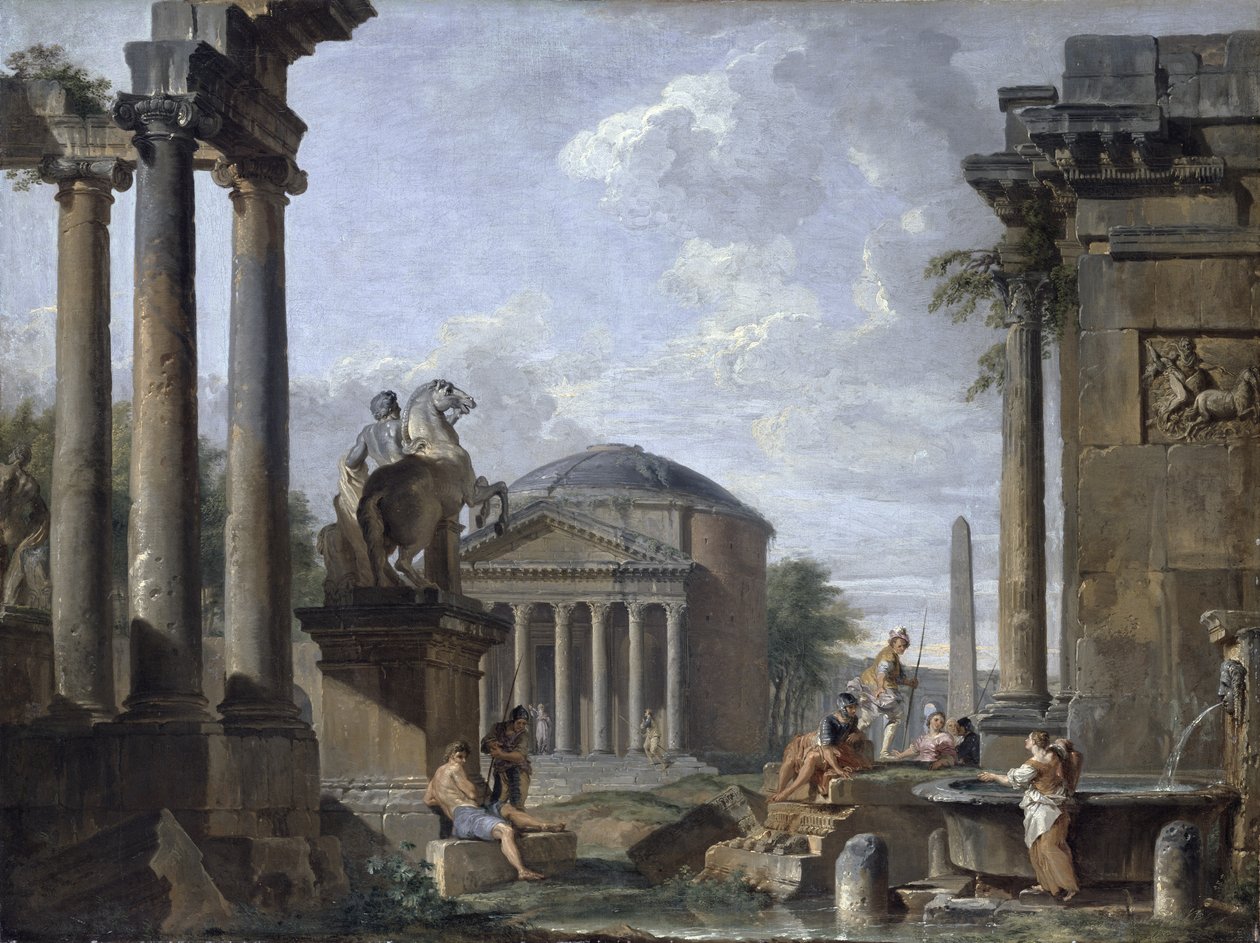 Táj római romokkal alkotó: Giovanni Paolo Pannini