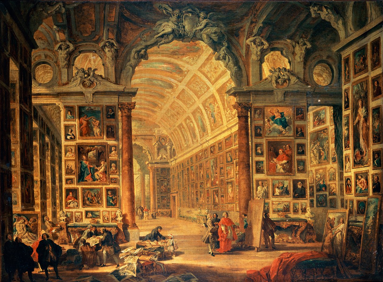 A Colonna Galéria belső képe, Róma alkotó: Giovanni Paolo Pannini