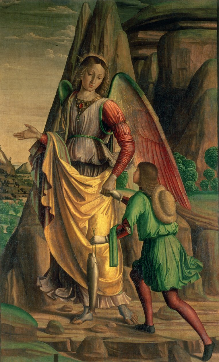 Tóbiás és az angyal alkotó: Giovanni Santi or Sanzio