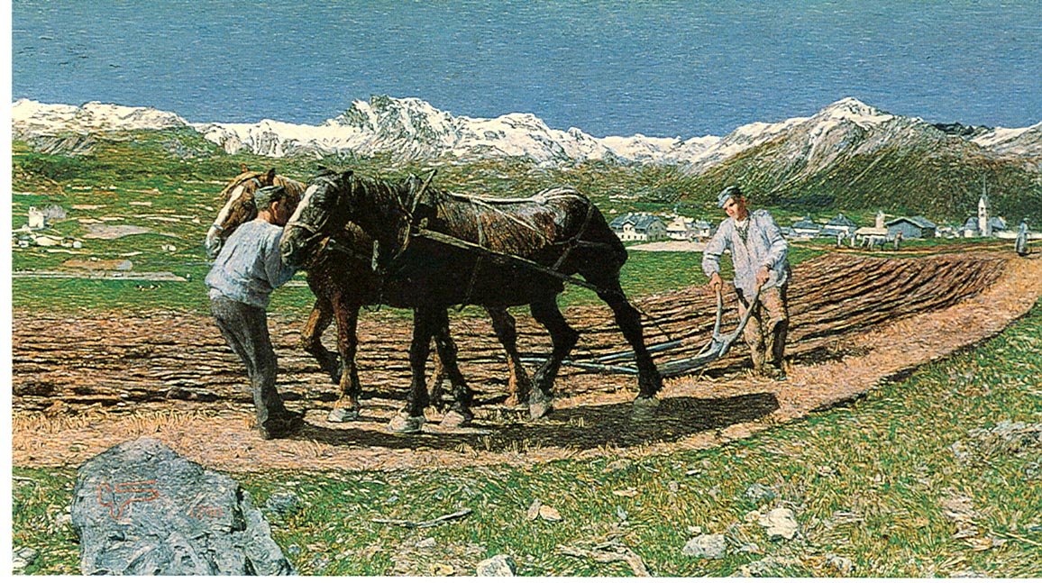 A szántás alkotó: Giovanni Segantini