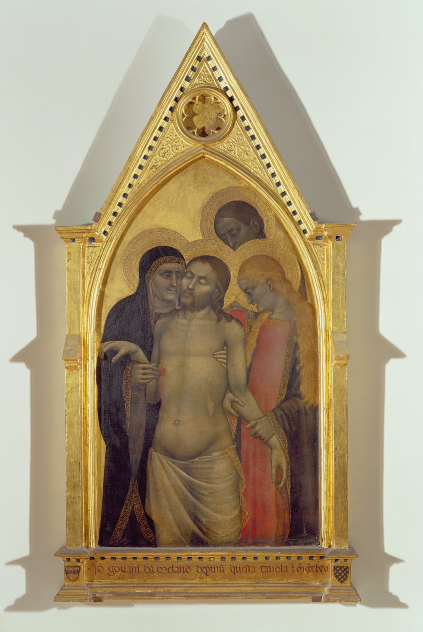 Pieta, 1365 (tempera a panelen) alkotó: Giovanni da Milano