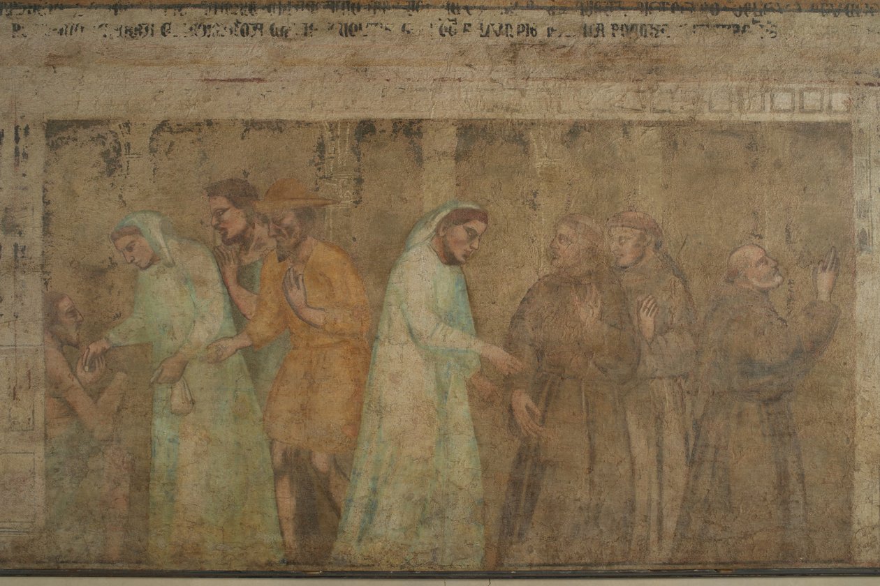 Részlet a szürke testvérek érkezése Firenzébe freskójáról alkotó: Giovanni di Niccolo del Biondo