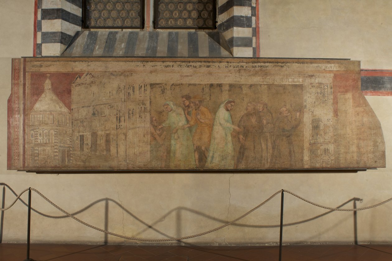 A szürke testvérek érkezése Firenzébe alkotó: Giovanni di Niccolo del Biondo