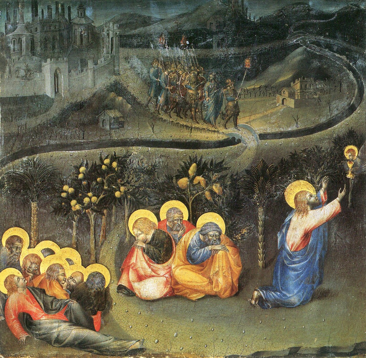 Christus im garten Getsemané Pál Pál alkotó: Giovanni di Paolo