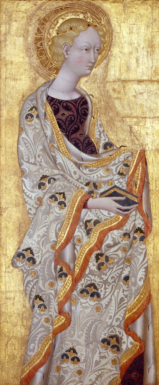 Szent Katalin, 1435-40 körül (tempera és aranylevél a fán) alkotó: Giovanni di Paolo di Grazia