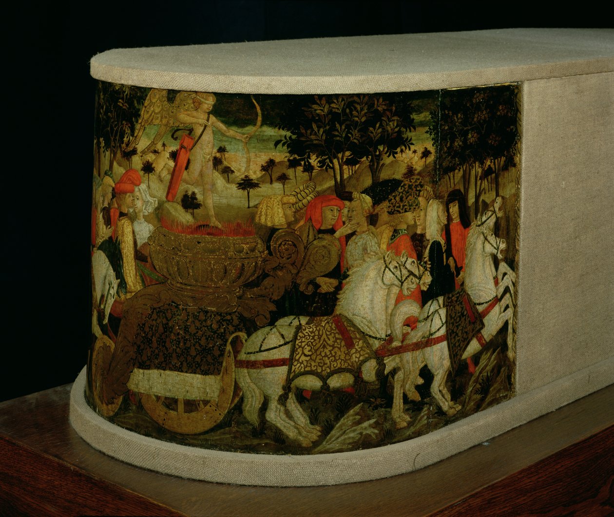 A szerelem diadala, Petrarca (1304-74) "Diadalok" című műve ihlette. alkotó: Giovanni di Ser Giovanni