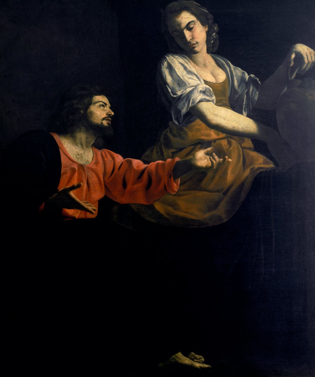 Krisztus és a szamaritánus a kútnál alkotó: Giovanni Battista Caracciolo