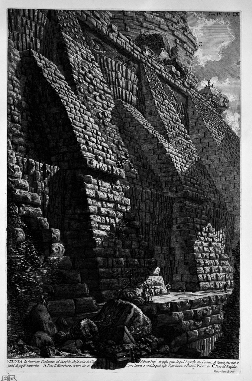 Hadrianus mauzóleuma alkotó: Giovanni Battista Piranesi