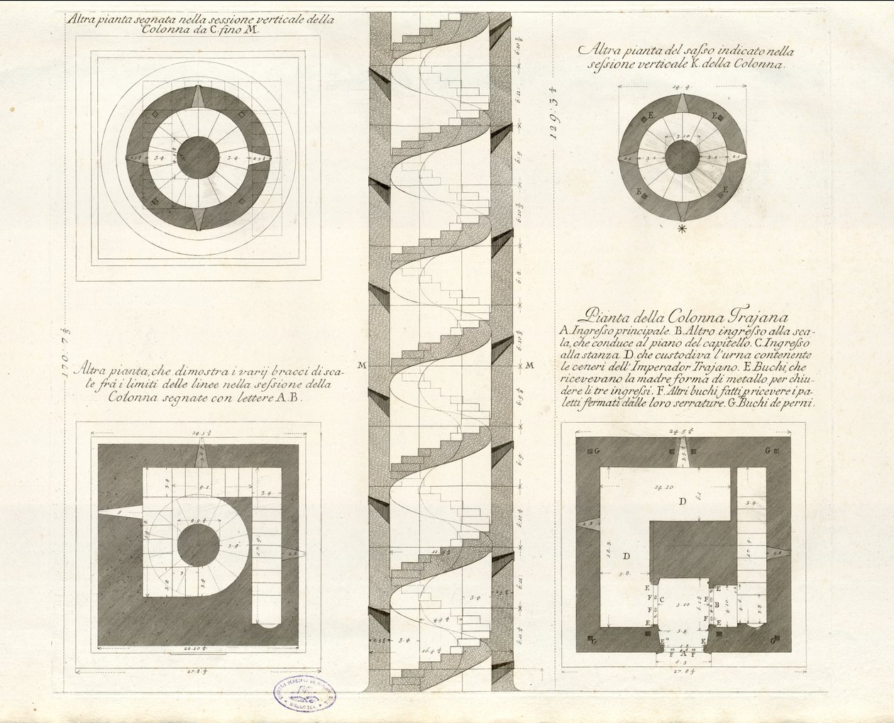 A Traianus oszlop függőleges ülése alkotó: Giovanni Battista Piranesi