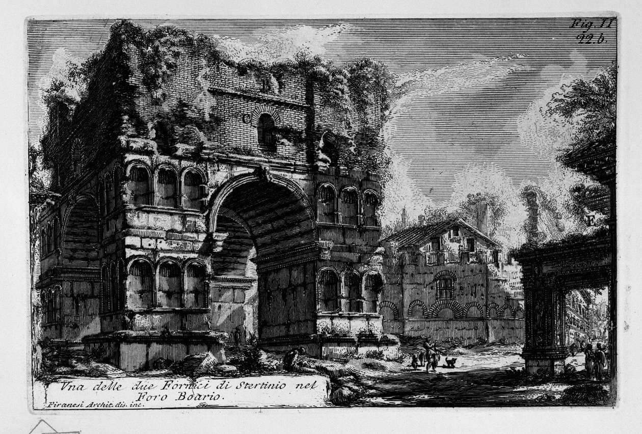 Stertinio két Fornixjának egyike a Foro Boariumban alkotó: Giovanni Battista Piranesi