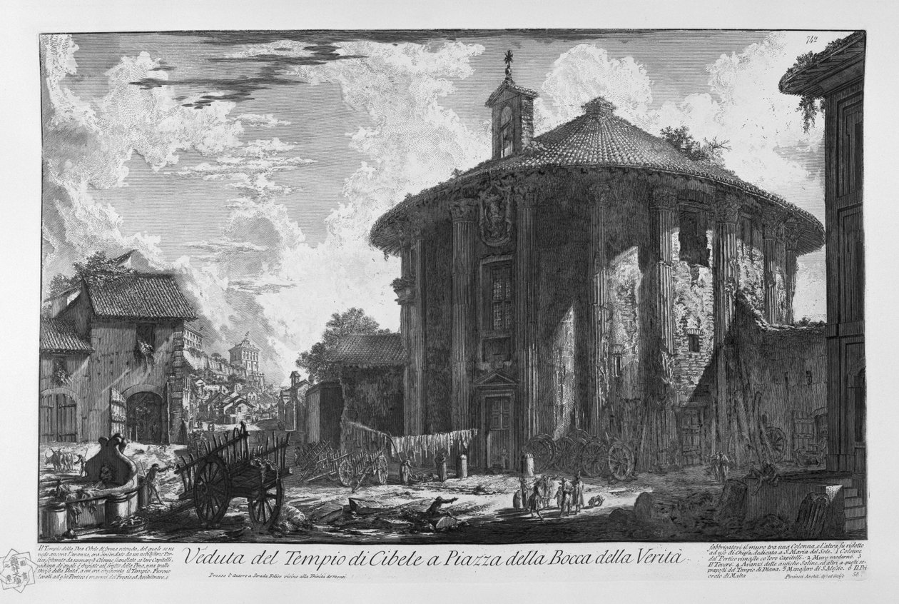 Kilátás Cybele templomára alkotó: Giovanni Battista Piranesi