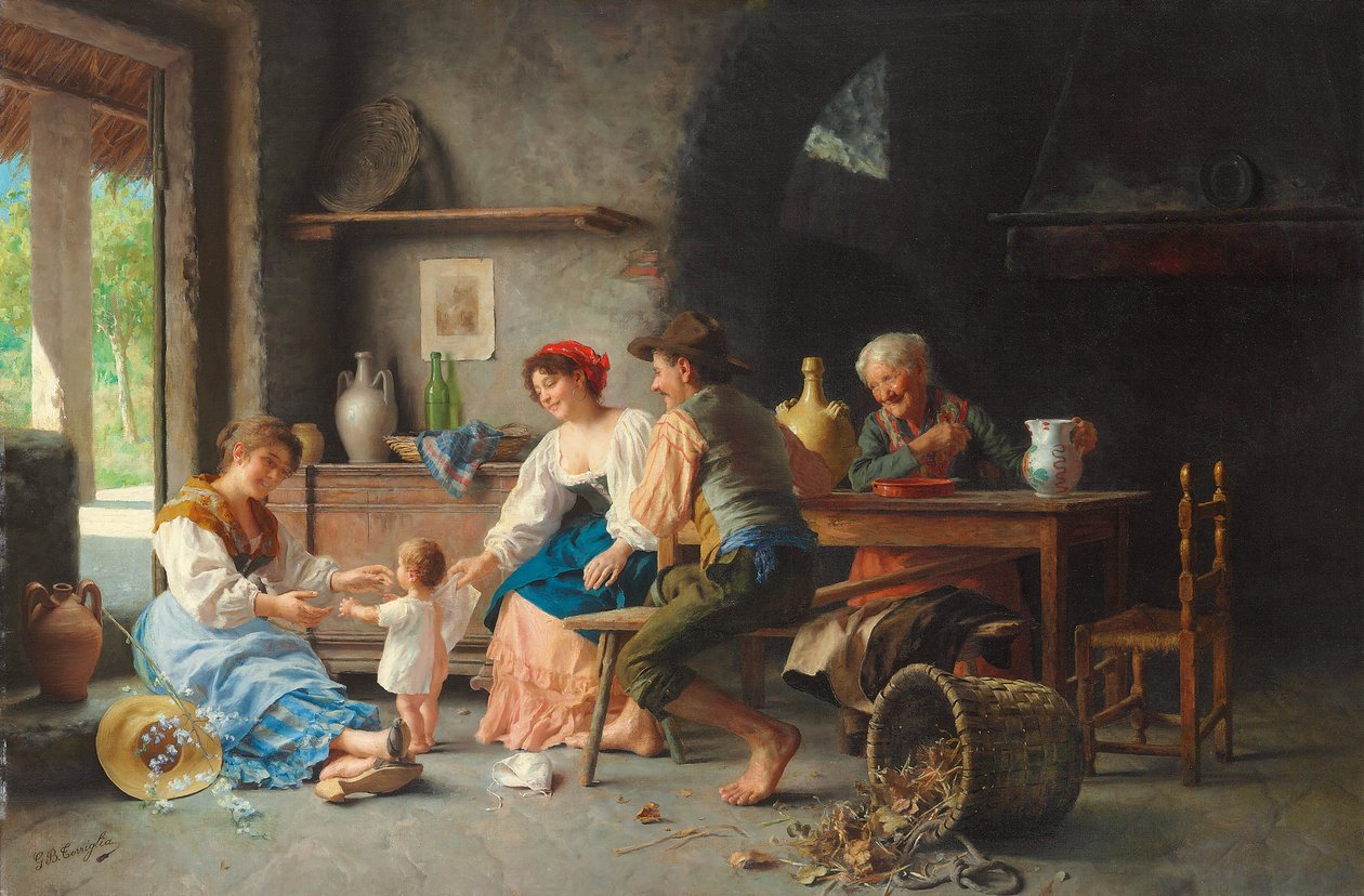 Első lépések (olaj, vászon) alkotó: Giovanni Battista Torriglia