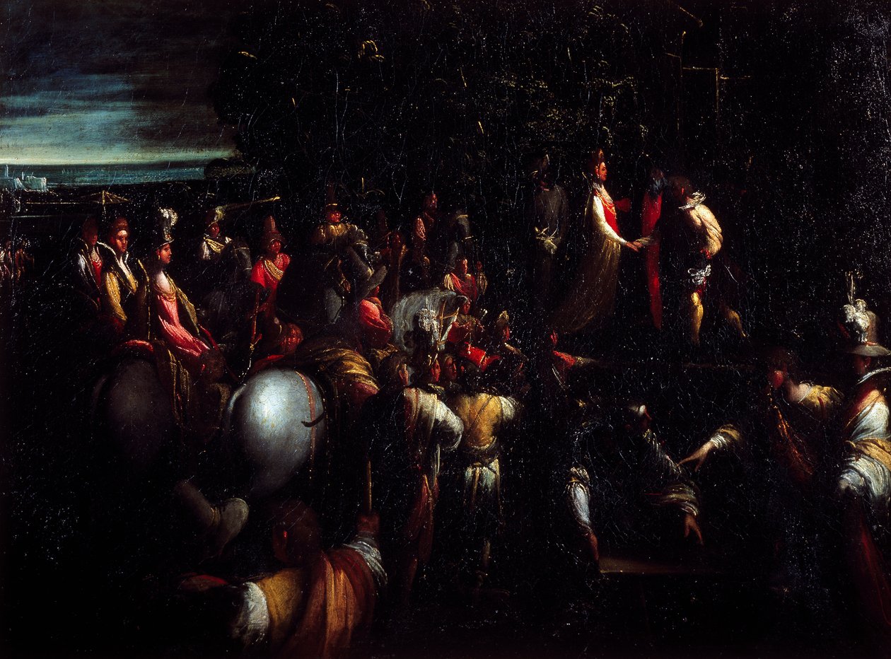 Jelenet a meséből, Giovanni Andrea Donducci, Mastelletta (1575-1655), olaj, vászon alkotó: Giovanni (1575 1655) Donducci