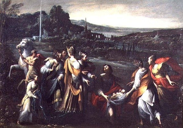 Mózes megtalálása (olaj, vászon) alkotó: Giovanni Donducci