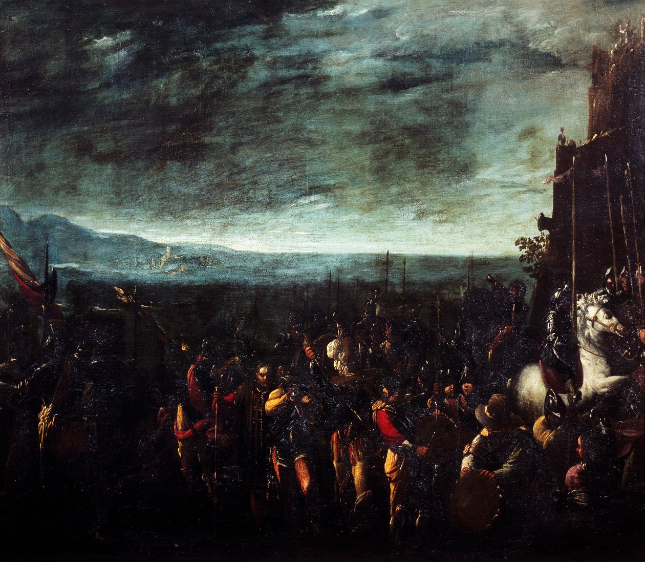 Menetelő katonák (olaj, vászon) alkotó: Giovanni Donducci