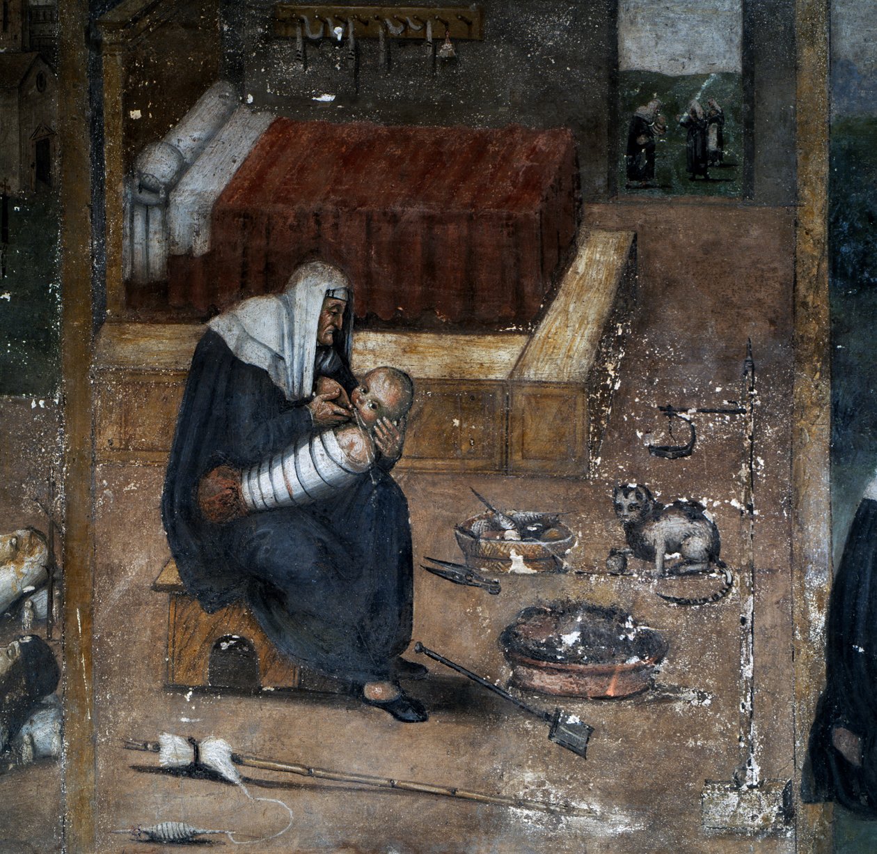 Mona Tancia történetei, részlet (freskó) alkotó: Giovanni  Mannozzi