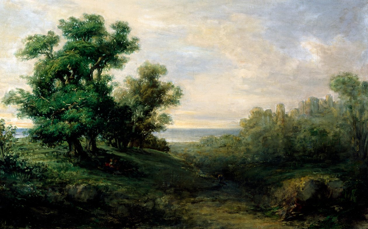 Tájkép, Giovanni Carnovali vagy Carnevali Piccio néven (1804-1873) alkotó: Giovanni Carnovali