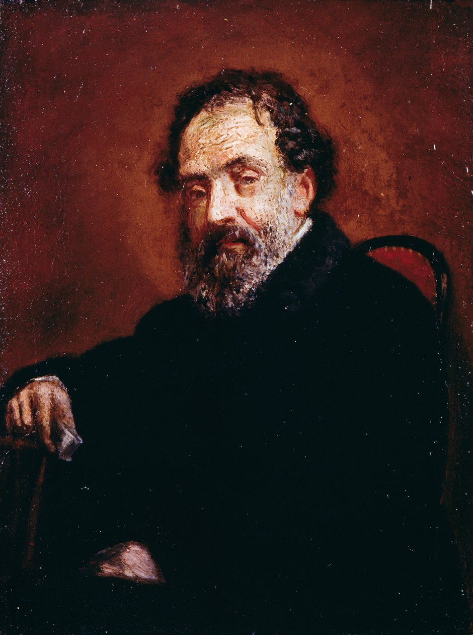 Enrico Carlo Augusto Scuri festő portréja (Bergamo alkotó: Giovanni Carnovali