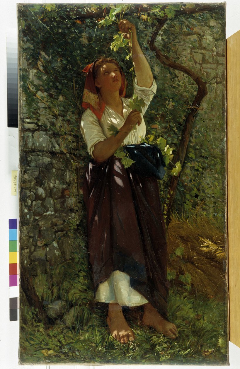 Giovanni Costa (1833-1902) The Pruning of Vines festménye Kötelező említés: Collection Fondation Regards de Provence, Marseille alkotó: Giovanni Costa