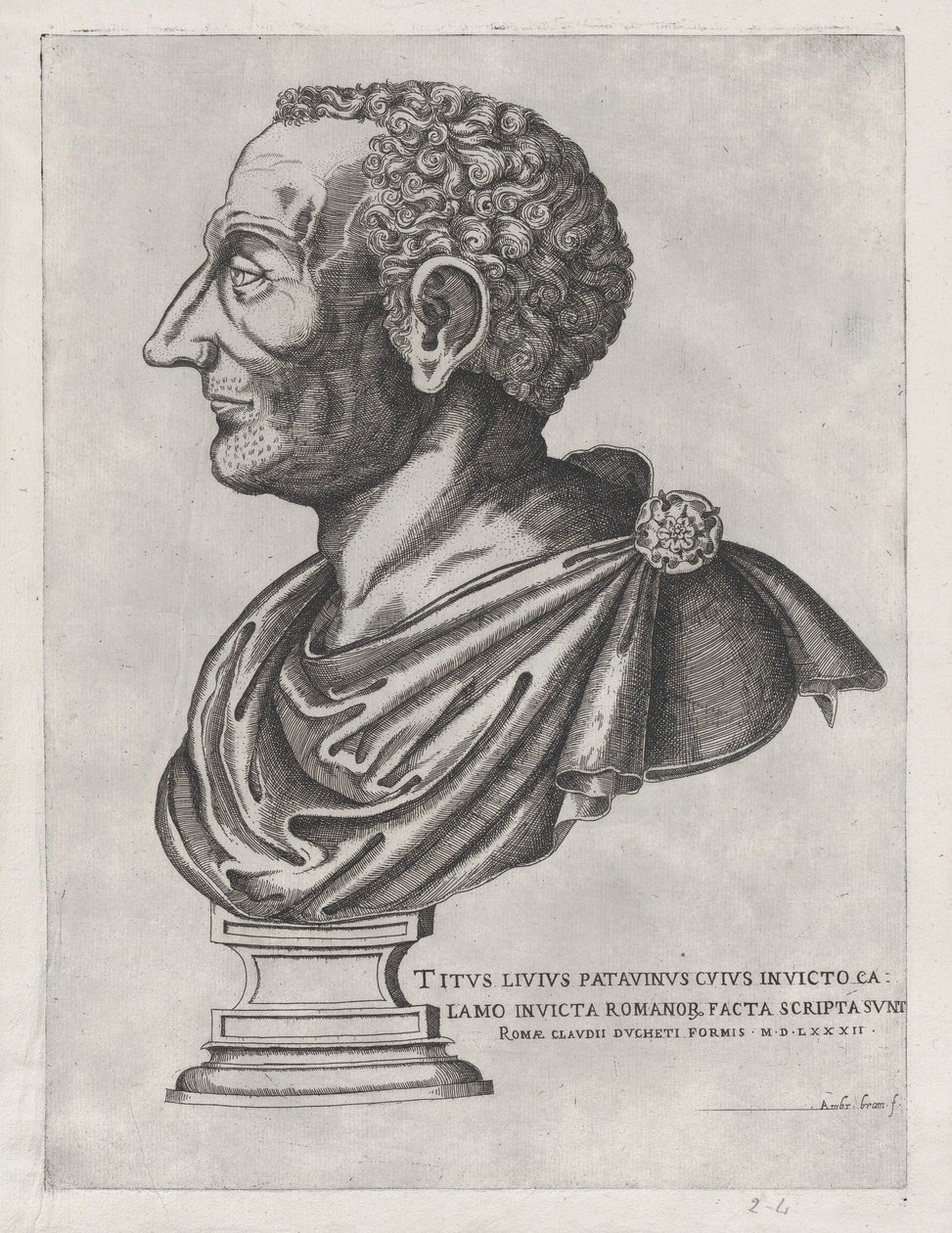 Livius mellszobra, 1582., 1582 alkotó: Giovanni Ambrogio Brambilla