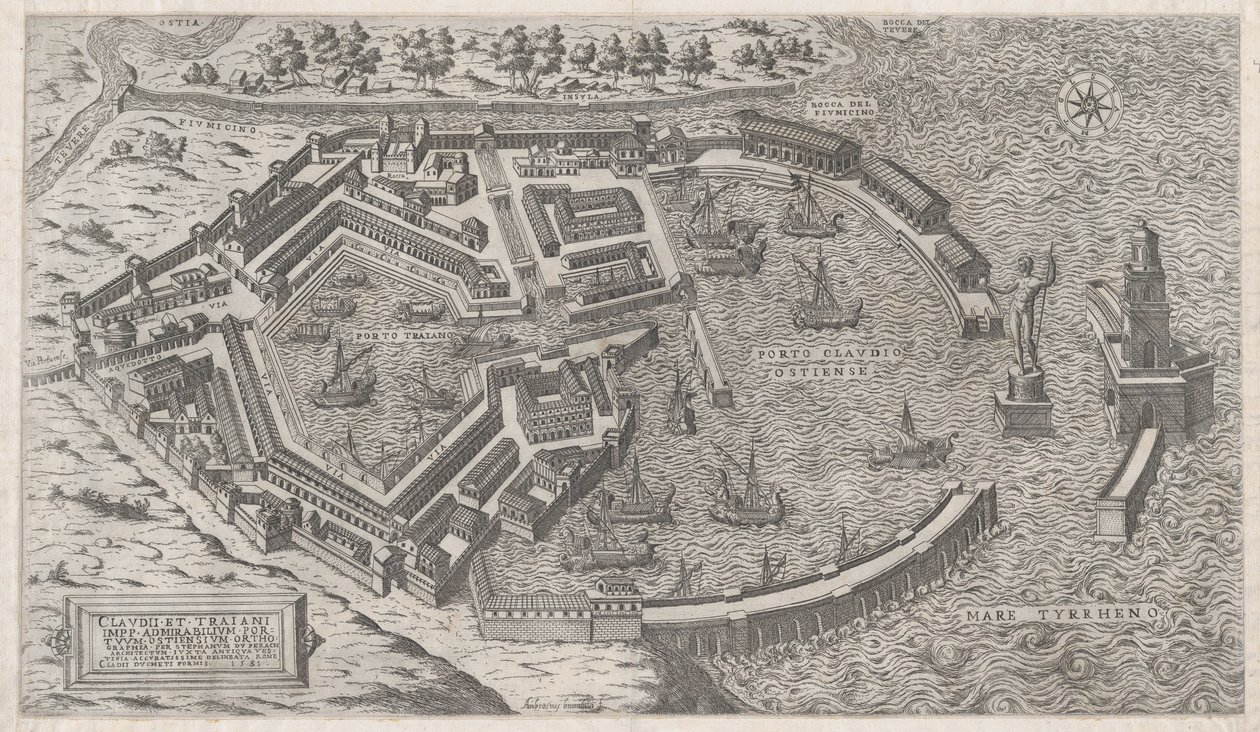 A római nagyszerűség tükre: Római kikötő, 1581., 1581. alkotó: Giovanni Ambrogio Brambilla