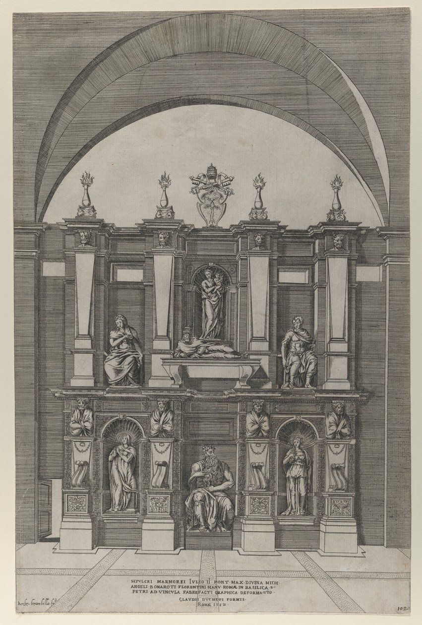 A római pompás tükör: II. Julius sírja, 1582., 1582. alkotó: Giovanni Ambrogio Brambilla