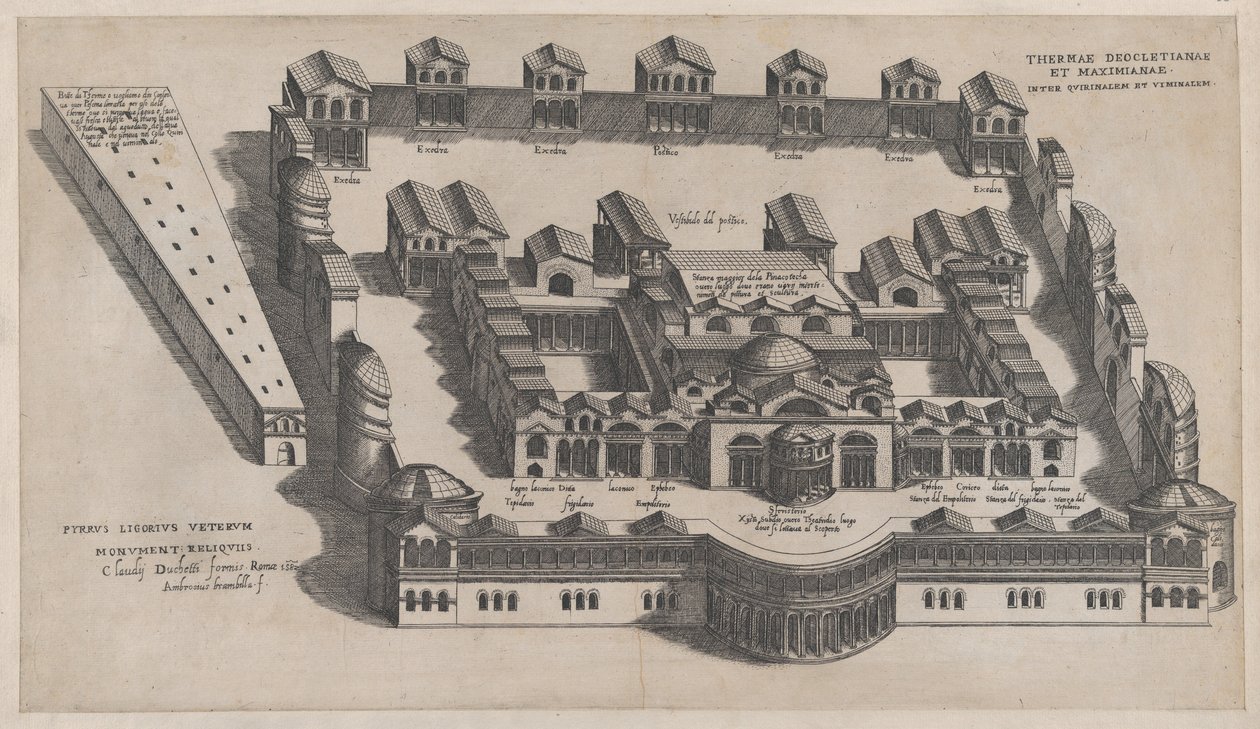 Diocletianus fürdői, 1582., 1582 alkotó: Giovanni Ambrogio Brambilla