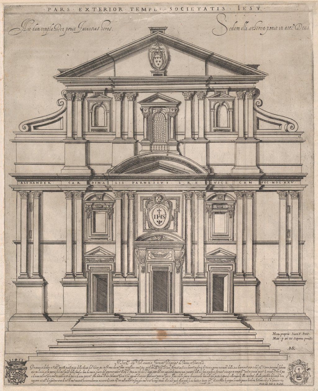 A Gesù, Róma, a „Speculum Romanae Magnificentiae:”, 1589., 1589. alkotó: Giovanni Ambrogio Brambilla
