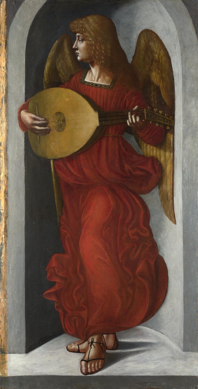 Angyal pirosban lanttal, c. 1490-1499 alkotó: Giovanni Ambrogio de Predis