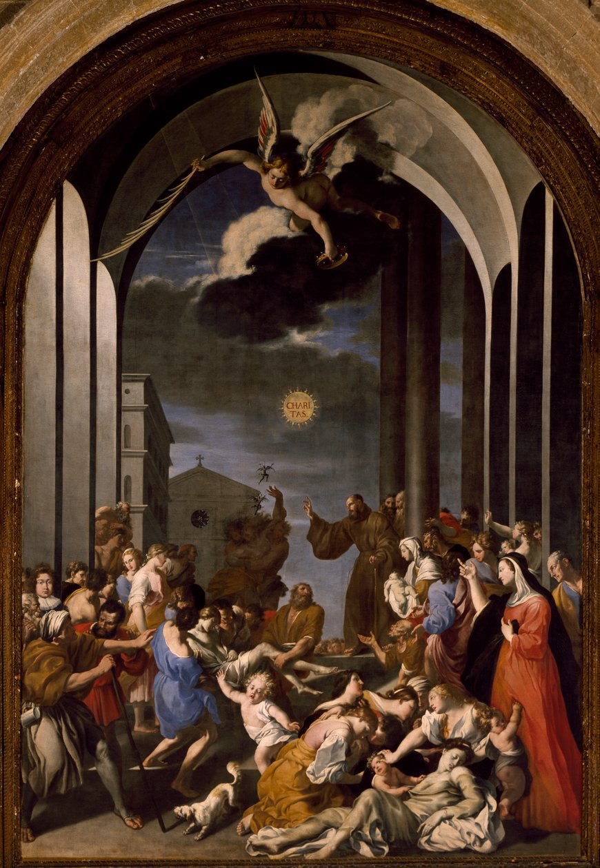 Paolai Szent Ferenc csodái, Giovanni Andrea Coppola (1597-1659), Szent Agata-székesegyház, Gallipoli, Olaszország alkotó: Giovanni Andrea Coppola