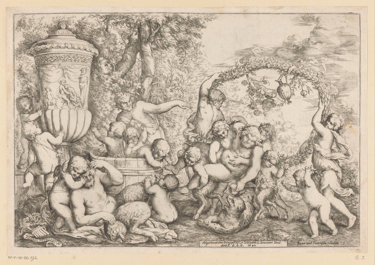 Bacchanal találkozott Silenusszal alkotó: Giovanni Andrea Podesta