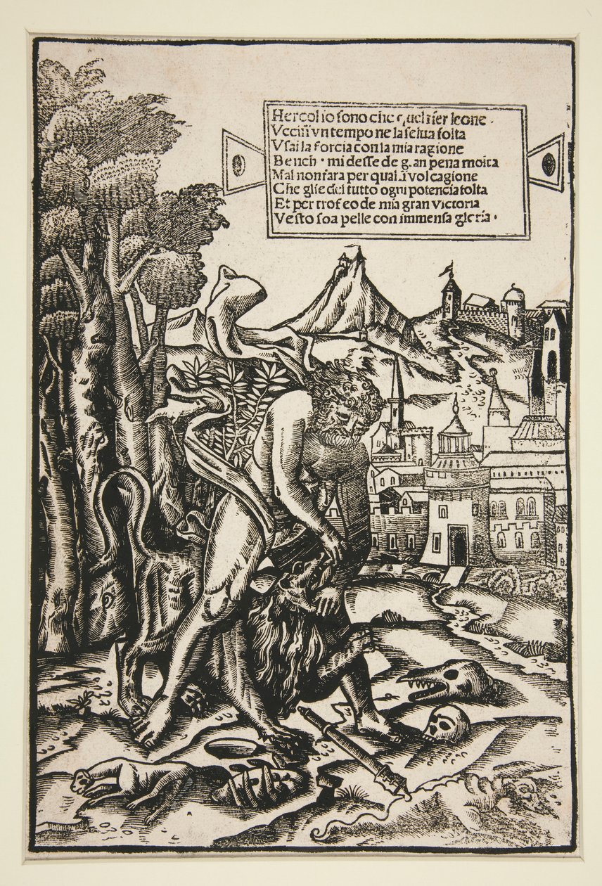 Herkules és a Nemeai Oroszlán alkotó: Giovanni Andrea Vavassore