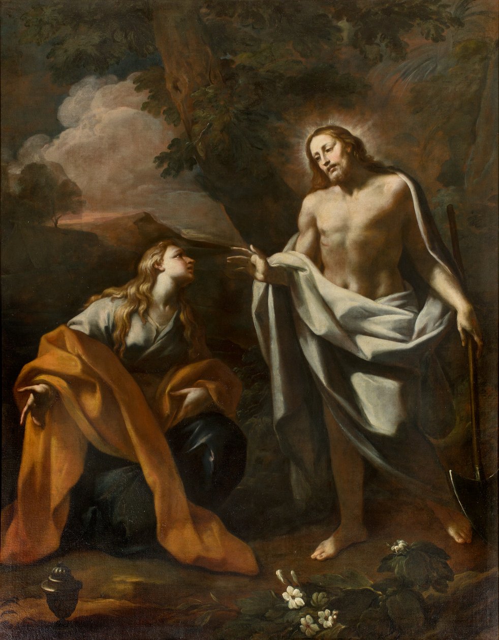 SS Sakramentum kápolna, első ív északi oldal, Noli me tangere, Giovanni Angelo Borroni, Krisztus megjelenése a Magdolnának alkotó: Giovanni Angelo Borroni