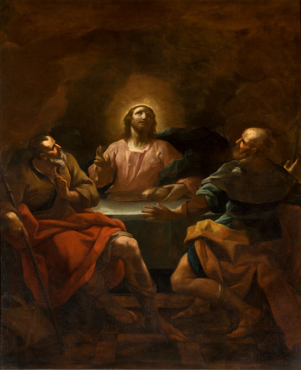 SS Sakramentum kápolna, déli oldal második szakasza, Giovanni Antonio Borroni, Emmausi vacsora alkotó: Giovanni Angelo Borroni