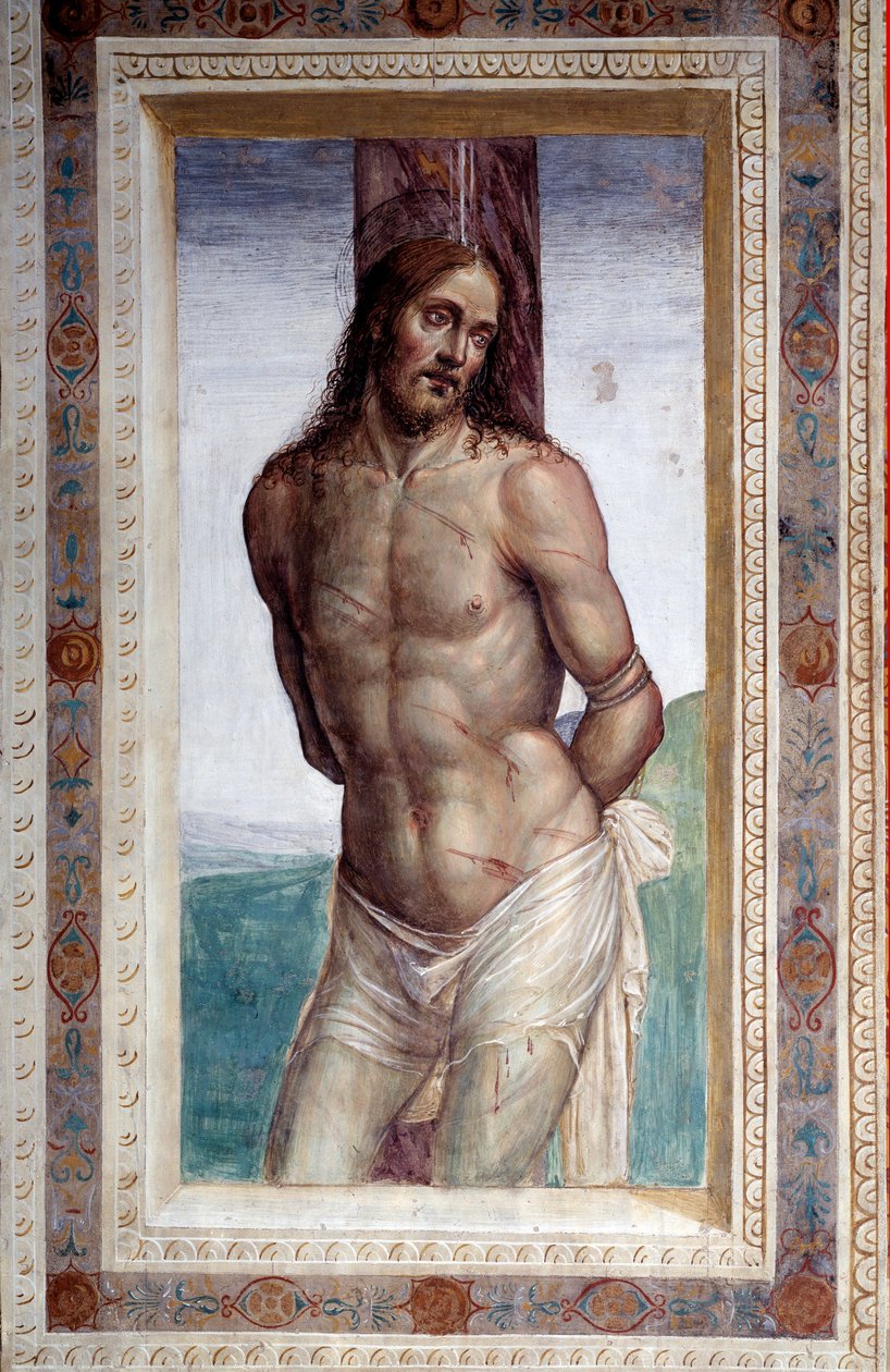 Krisztus az oszlop (freskó alkotó: Giovanni Antonio Bazzi Sodoma