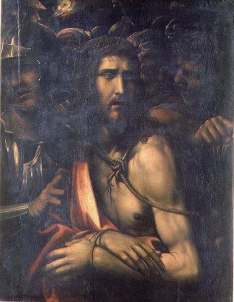 Krisztus kínzói között, 1525-50 körül (panel) alkotó: Giovanni Antonio Bazzi Sodoma