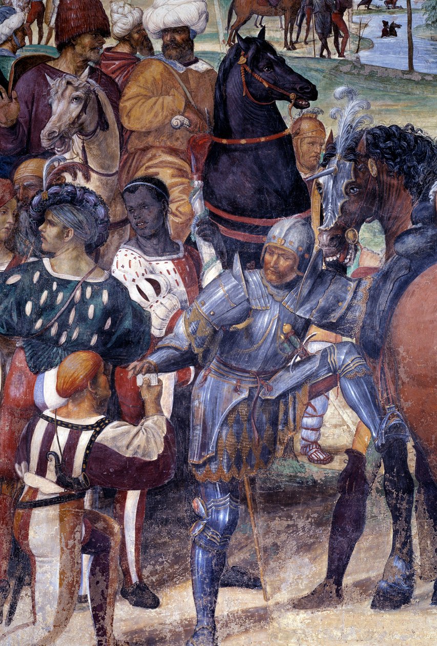 Hogyan jósolja Benedek a Monte Cassino pusztulását (Szent Benedek a Monte Cassino pusztulását) Részlet - Antonio Bazzi dit il Sodoma (1477 - 1549) kolostor freskója Nursie-i Szent Benedek (480 - 567) életét meséli el. alkotó: Giovanni Antonio Bazzi Sodoma