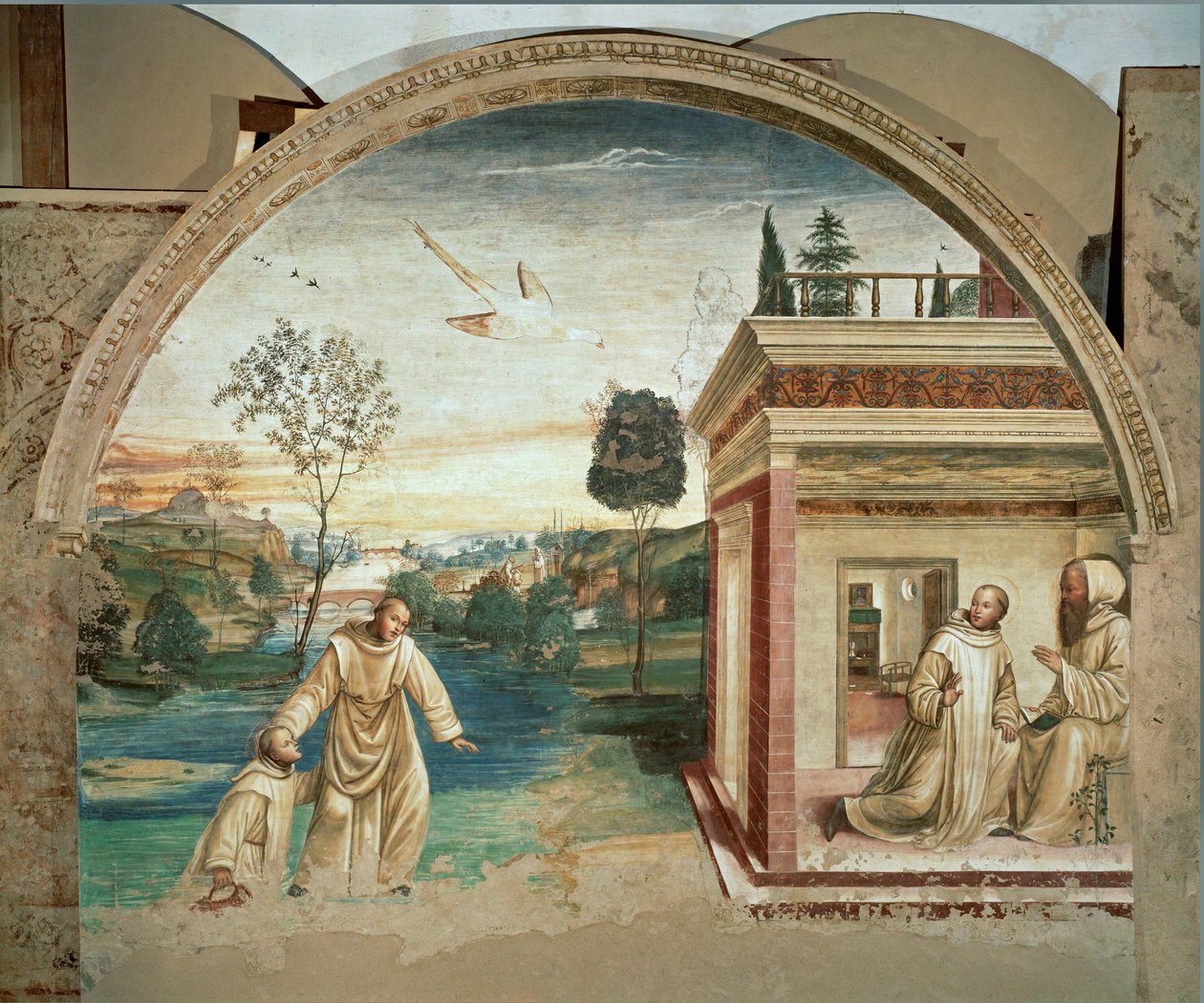1497-ben Signorelli elkezdte festeni a Vita of Saint ... alkotó: Giovanni Antonio Bazzi Sodoma
