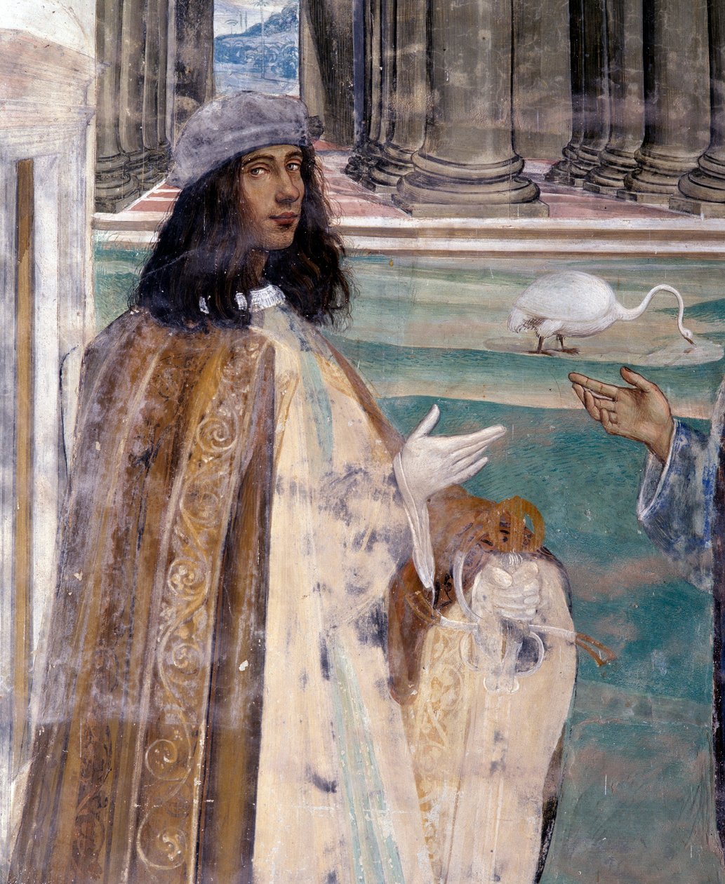 Szent Benedek egy törött szitát rögzít - 1508 alkotó: Giovanni Antonio Bazzi Sodoma