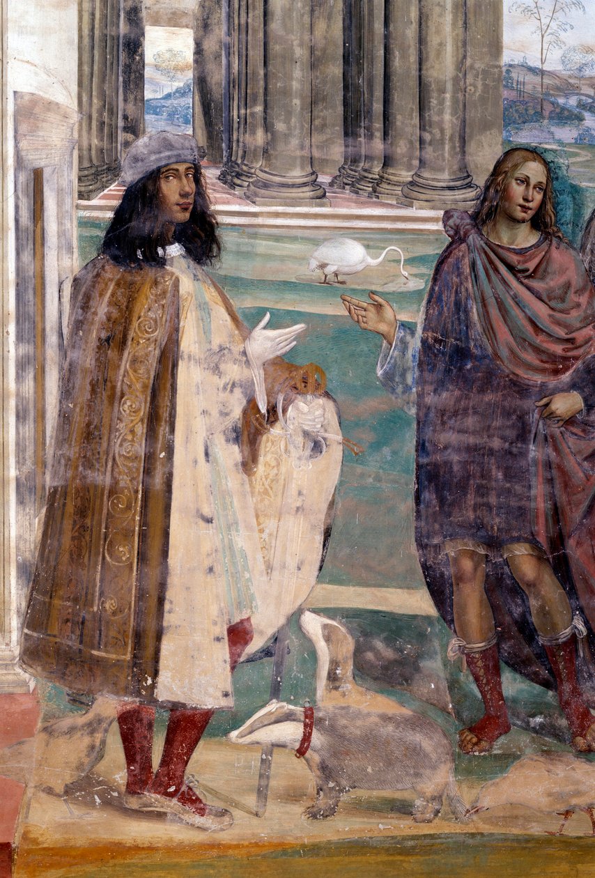 Szent Benedek egy törött szitát rögzít - 1508 alkotó: Giovanni Antonio Bazzi Sodoma
