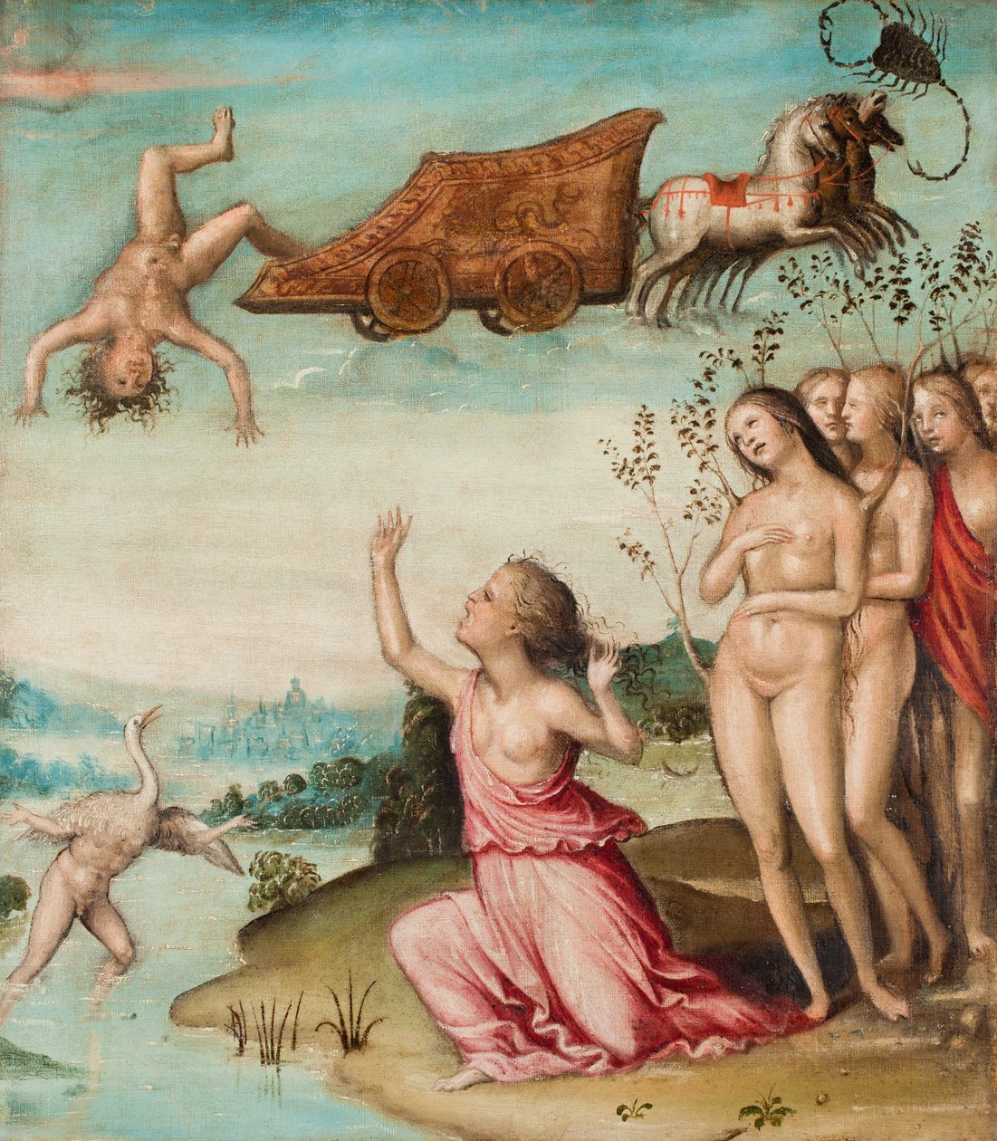 Phaeton bukása 1500 után (olaj, vászon) alkotó: Giovanni Antonio Bazzi Sodoma