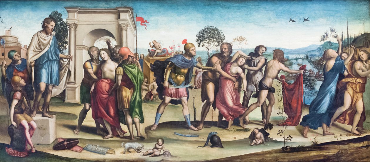 A szabin nők megerőszakolása alkotó: Giovanni Antonio Bazzi Sodoma