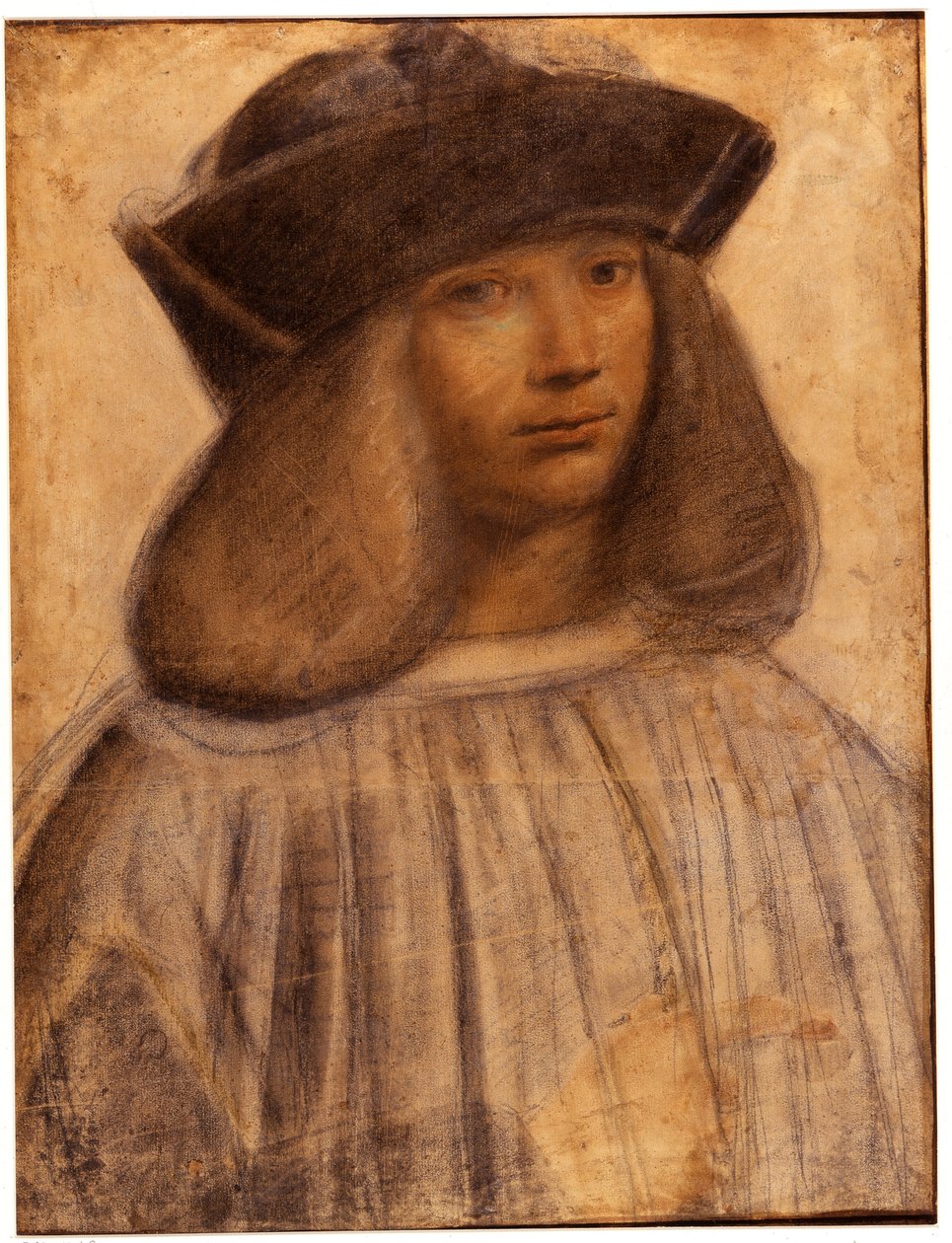 Francesco Melzi (1491-1570) olasz festő portréja, Leonard de Vinci tanítványa és társa (szerelmese) (rajz) alkotó: Giovanni Antonio Boltraffio