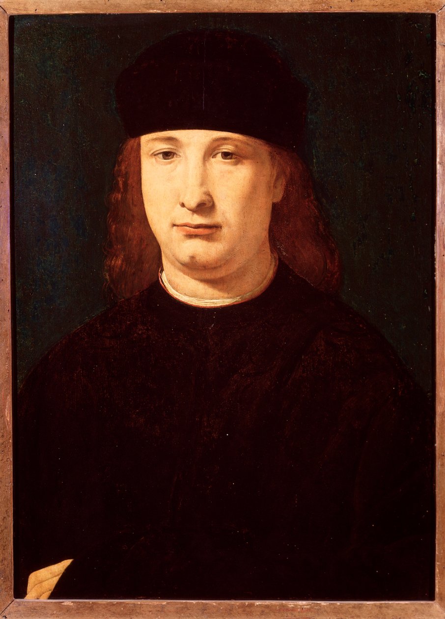 Girolamo Casio olasz költő portréja (olaj, fa, 1500-1520 körül) alkotó: Giovanni Antonio Boltraffio