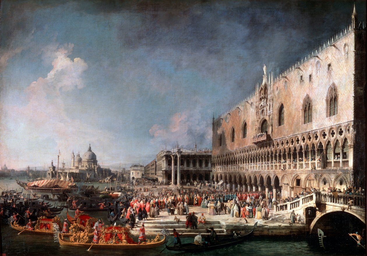 A francia nagykövet érkezése Velencébe, 1725-1726. alkotó: Giovanni Antonio Canal