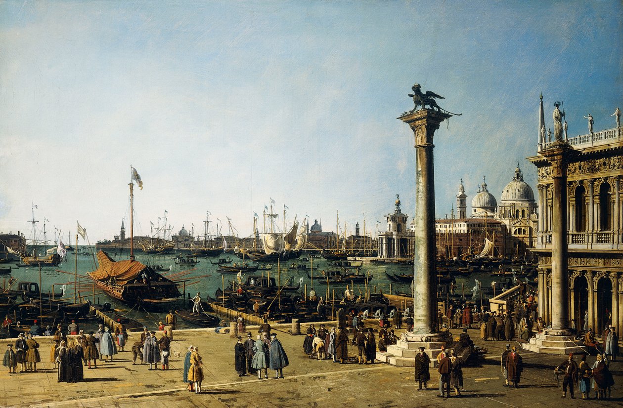A Bacino di S. Marco, Velence, a Piazzettáról, alkotó: Giovanni Antonio Canal