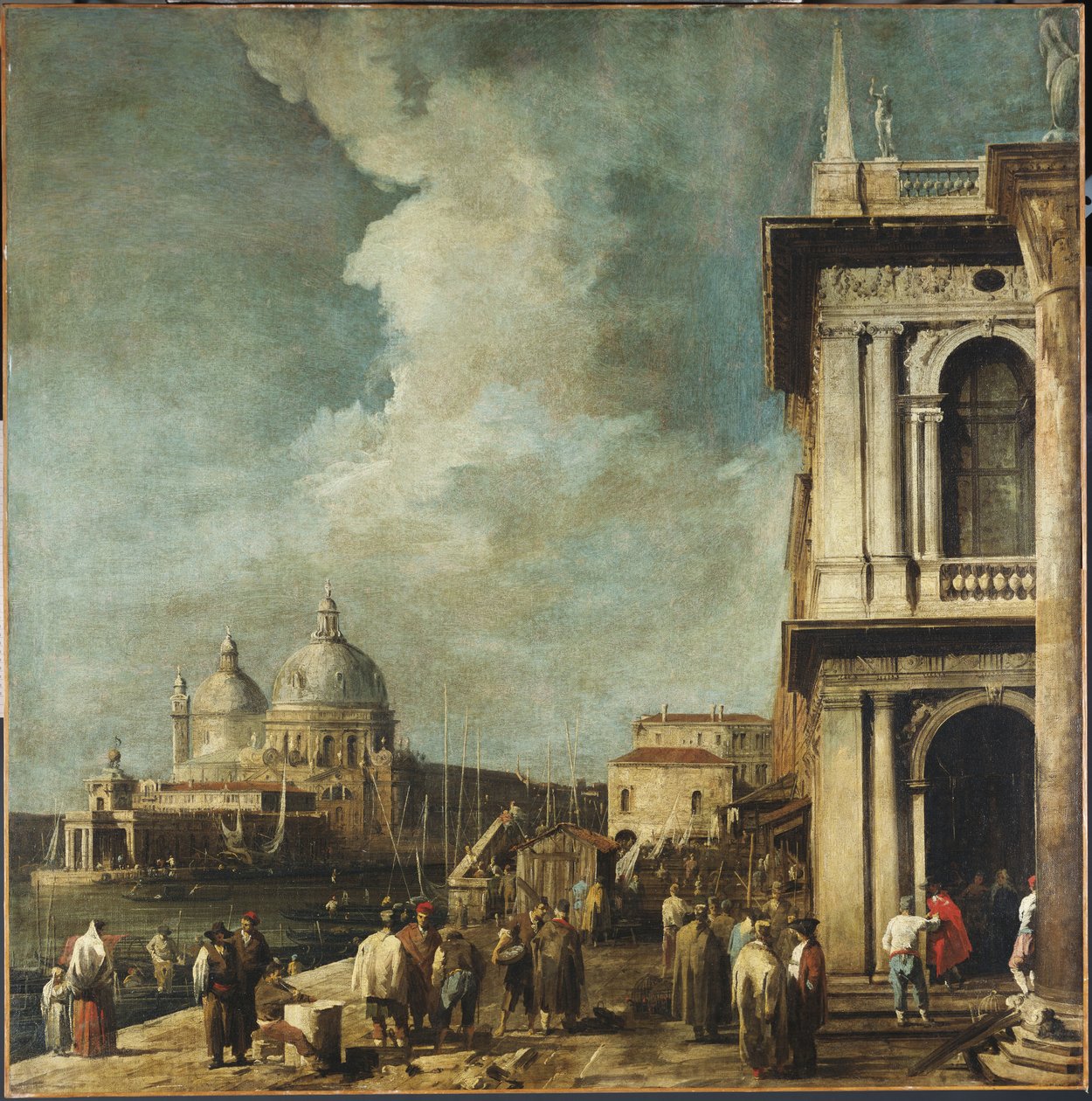 A Canal Grande bejárata, Velence, a Piazzetta felől alkotó: Giovanni Antonio Canal